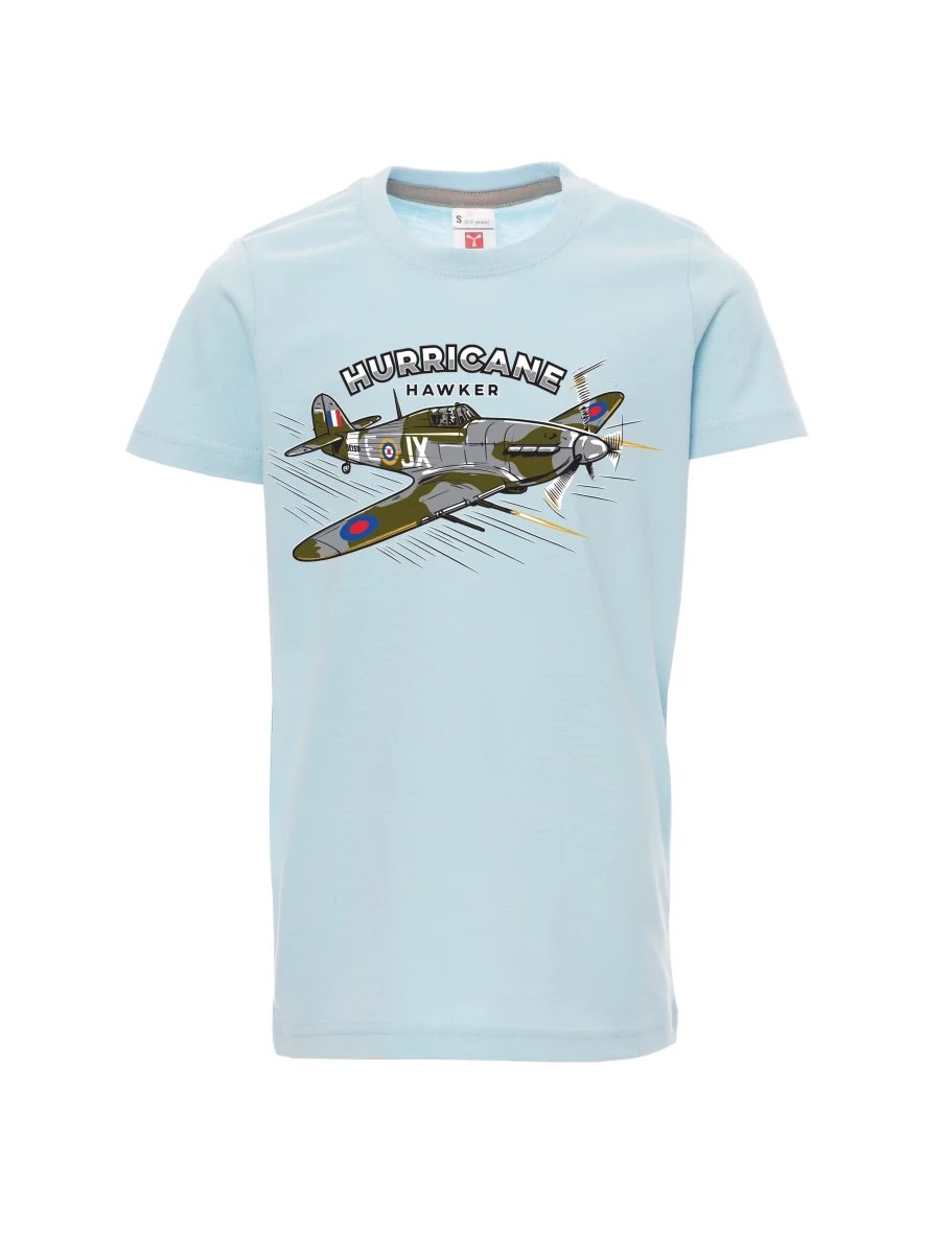 Maglia da bambino blu pallido Aereo Hurricane Hawker