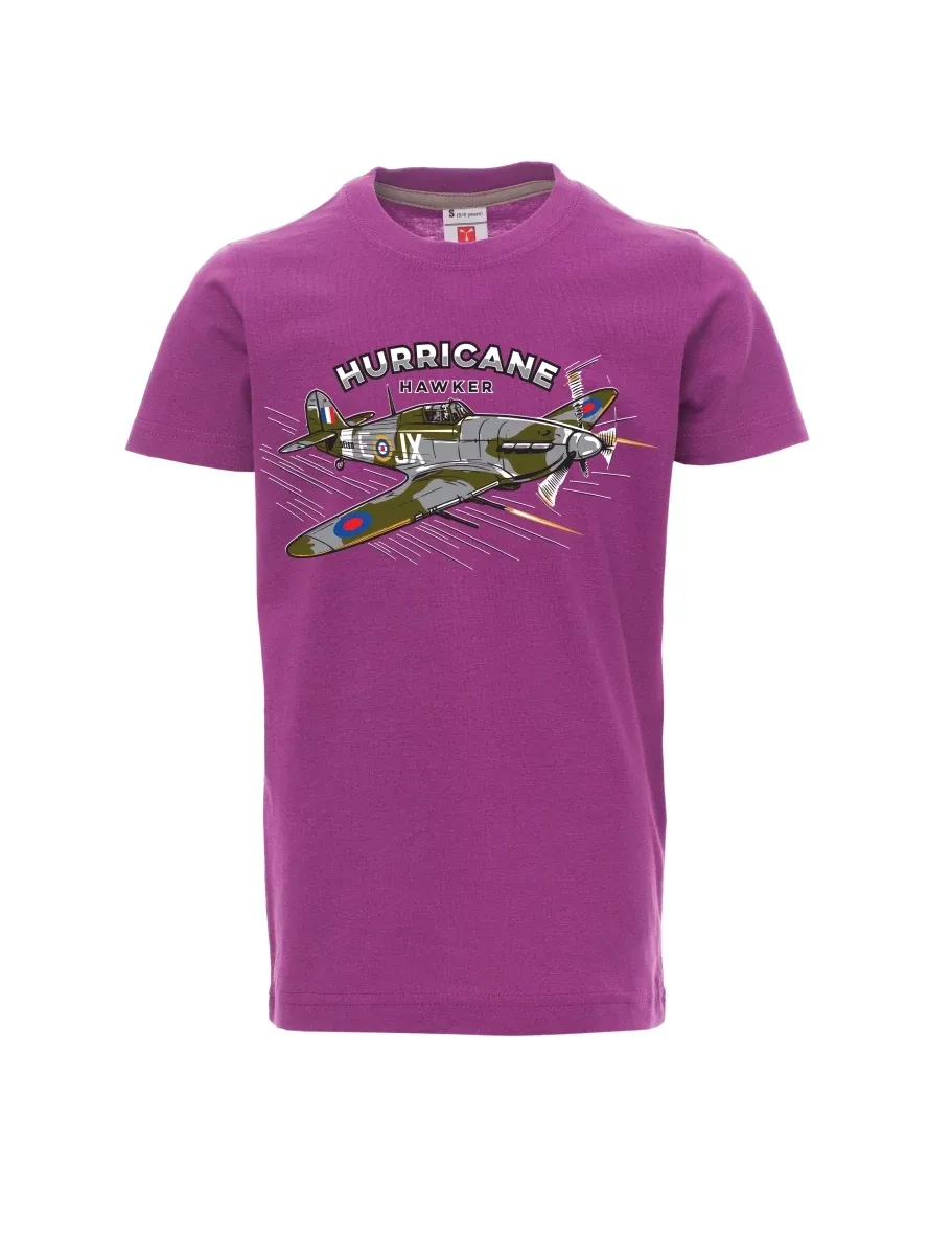 Maglia da bambino viola Aereo Hurricane Hawker