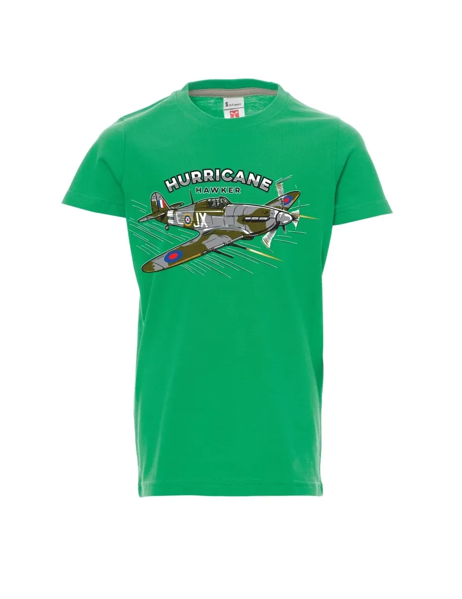 Maglia da bambino verde Aereo Hurricane Hawker