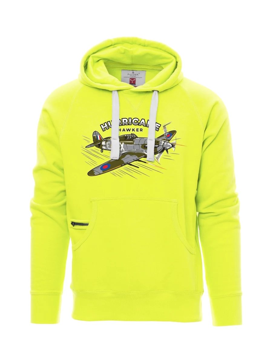 Felpa da uomo fluorescente Aereo Hurricane Hawker