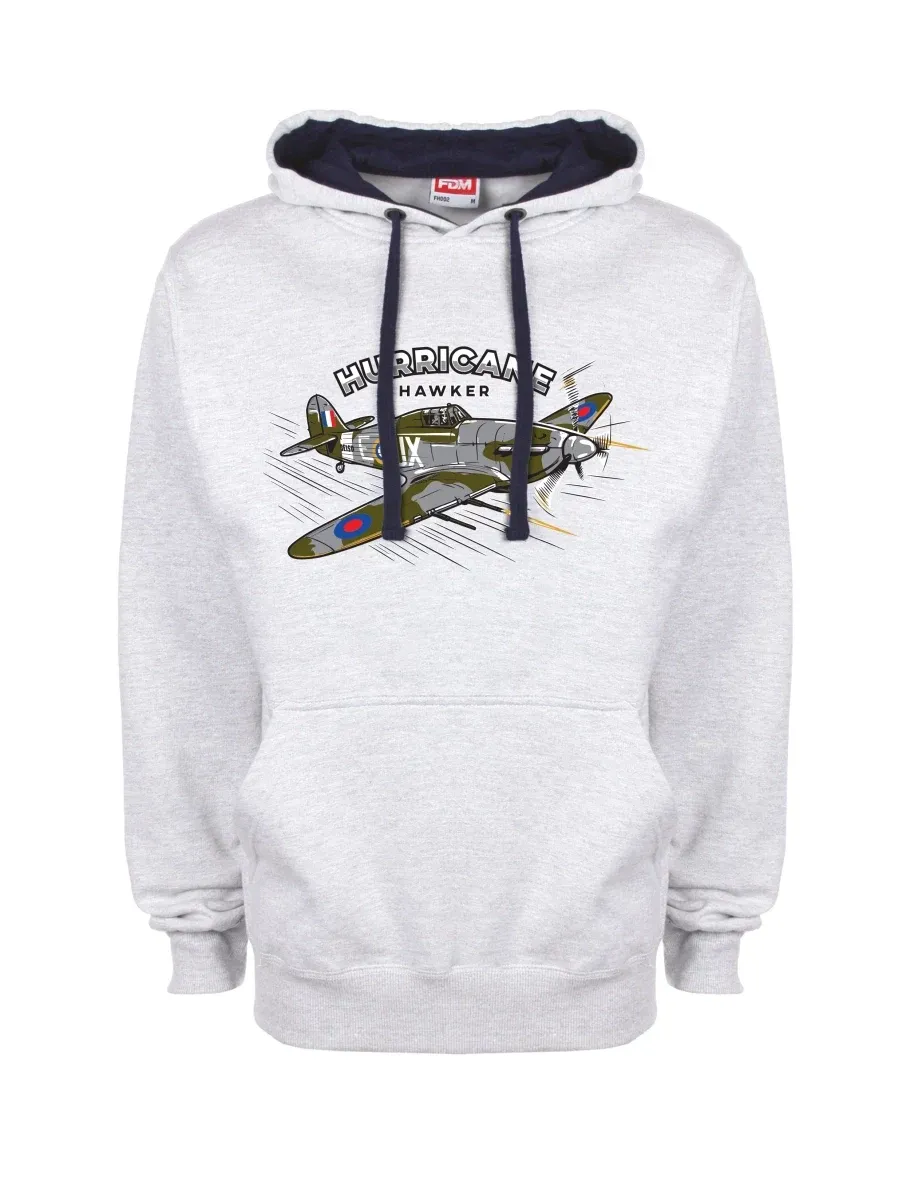 Felpa blu-grigio Aereo Hurricane Hawker