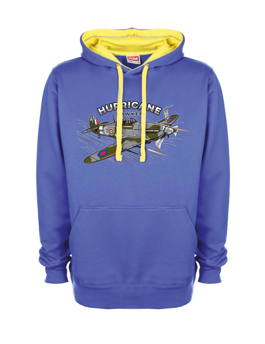 Felpa giallo-blu Aereo Hurricane Hawker
