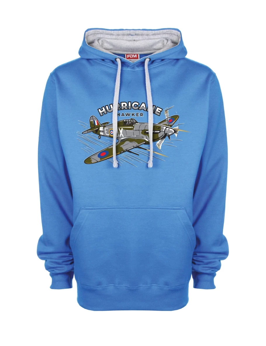 Felpa grigio-blu Aereo Hurricane Hawker