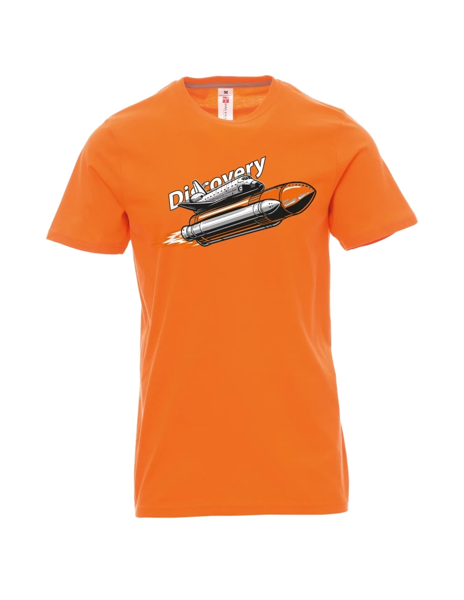Maglia da uomo arancione Space Shuttle Discovery