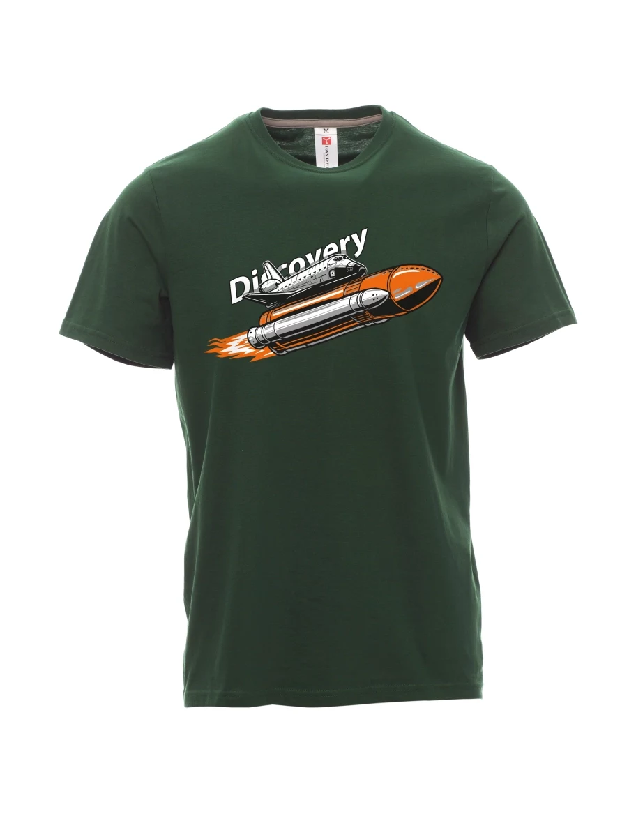 Maglia da uomo verde scuro Space Shuttle Discovery