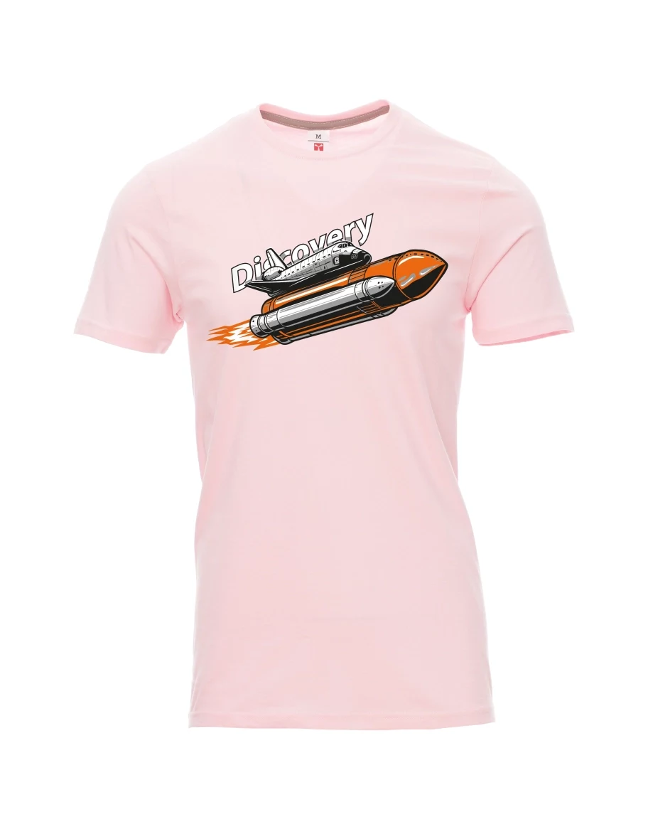 Maglia da uomo rosa chiaro Space Shuttle Discovery