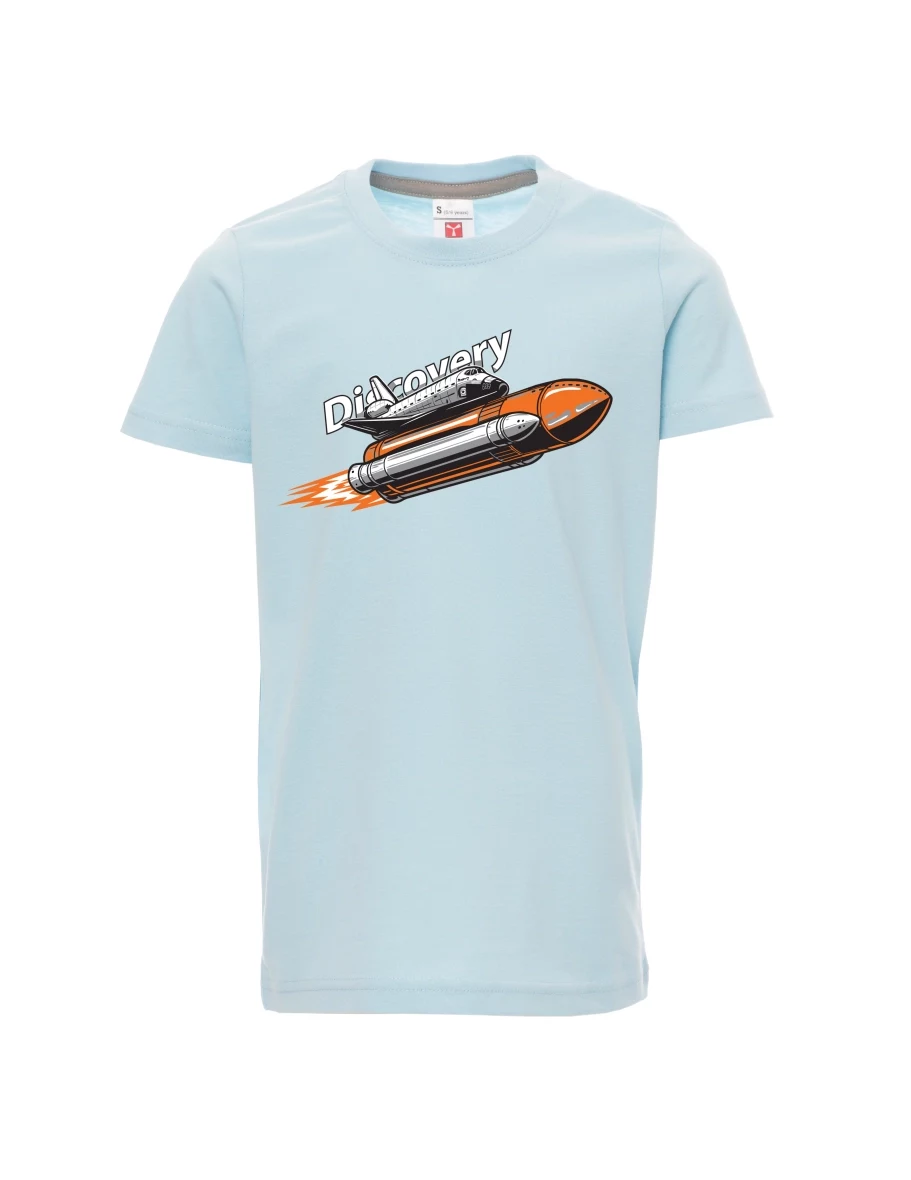 Maglia da bambino blu pallido Space Shuttle Discovery