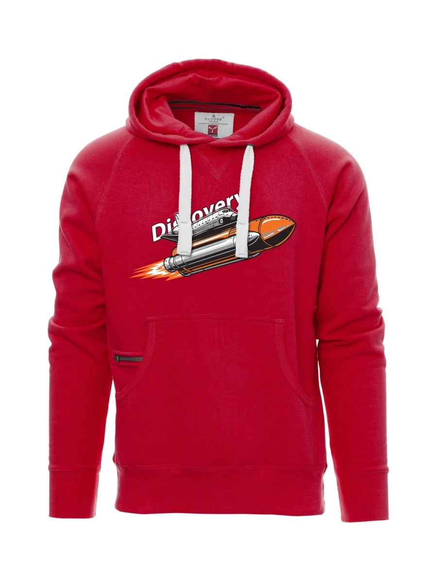 Felpa da uomo rossa Space Shuttle Discovery