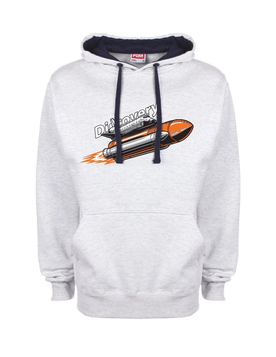 Felpa blu-grigio Space Shuttle Discovery