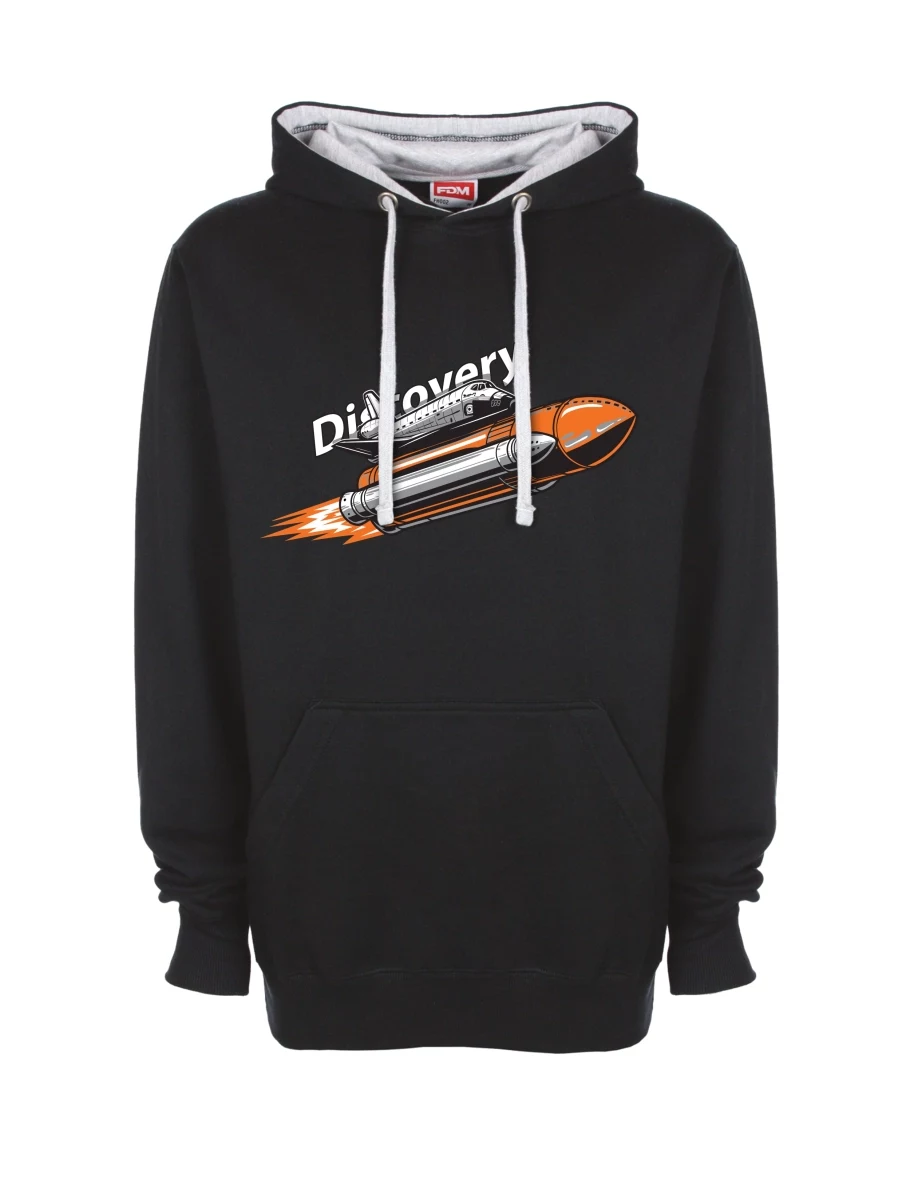 Felpa grigio-nera Space Shuttle Discovery