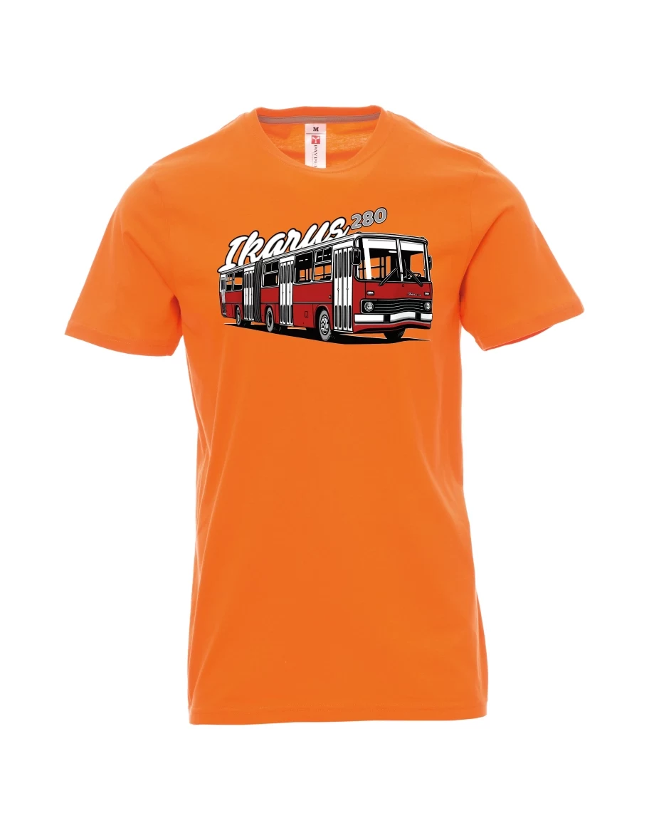 Maglia da uomo arancione Autobus Ikarus 280