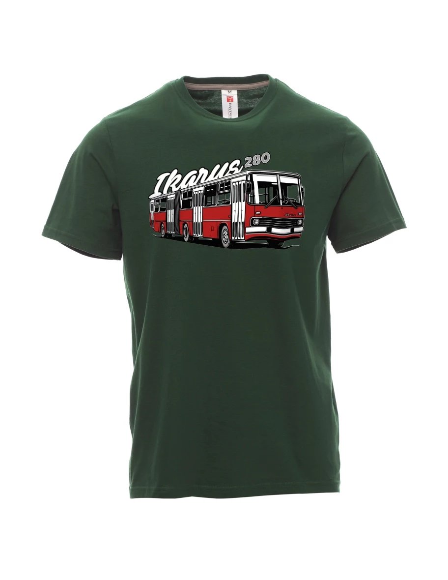 Maglia da uomo verde scuro Autobus Ikarus 280