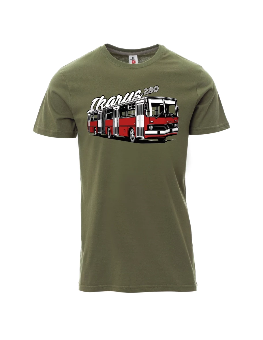 Maglia da uomo cachi Autobus Ikarus 280
