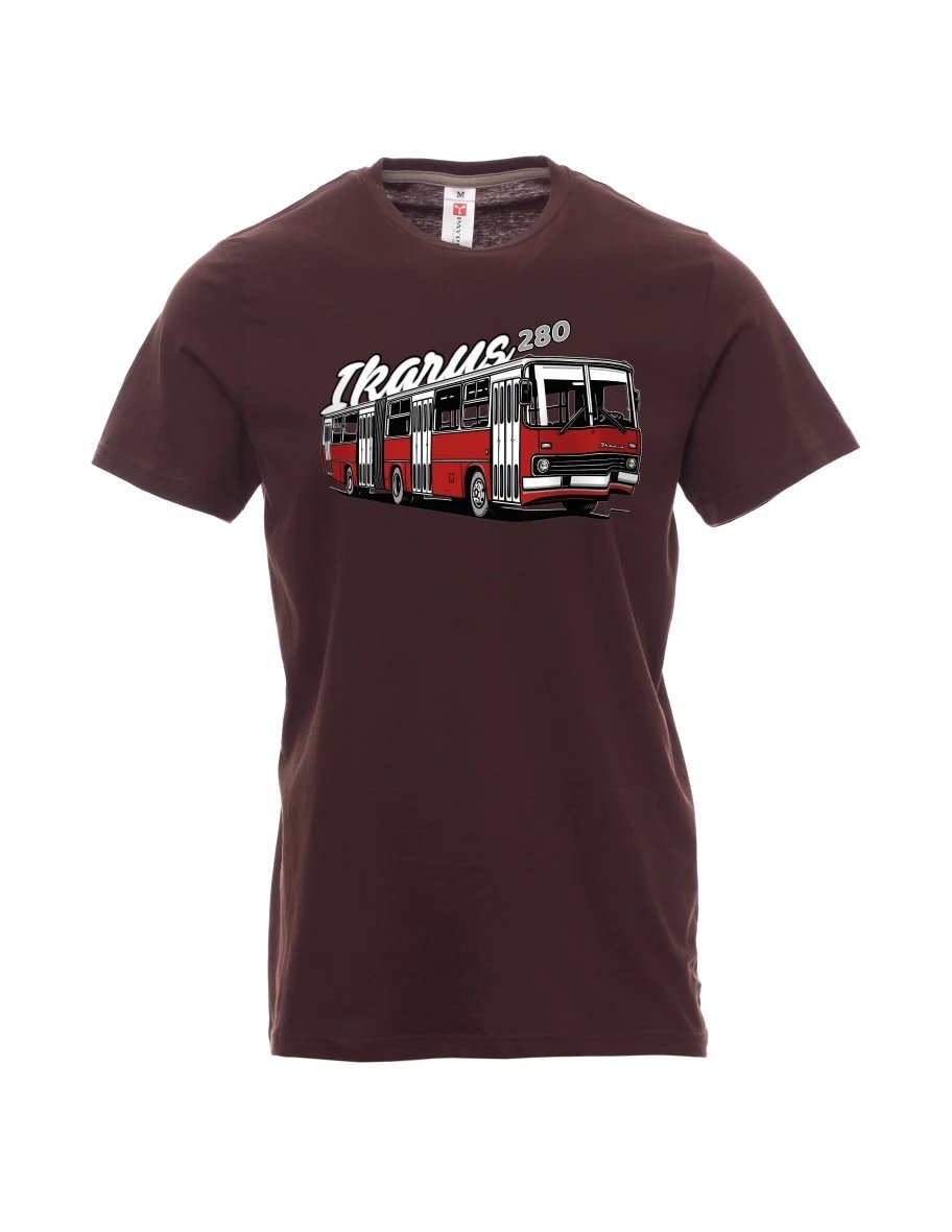 Maglia da uomo marrone scuro Autobus Ikarus 280