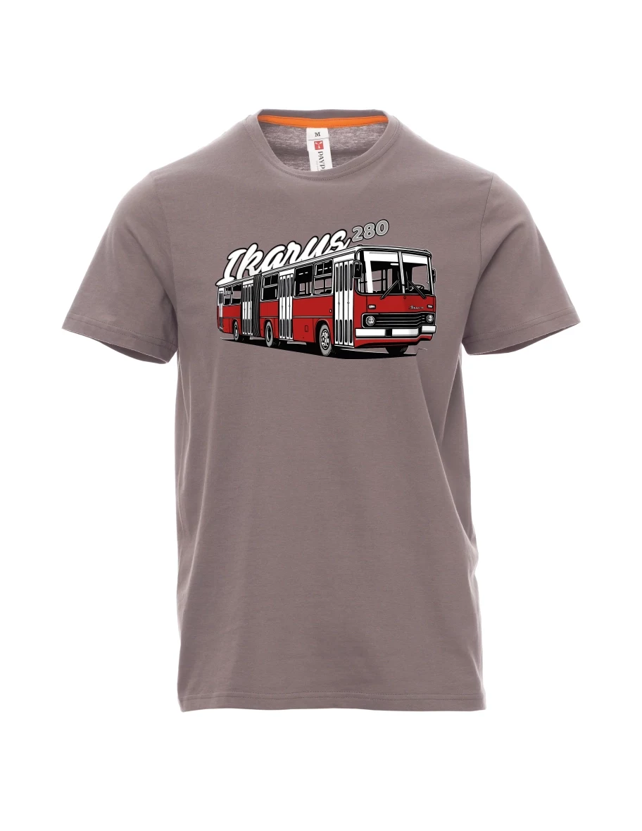 Maglia da uomo grigio acciaio Autobus Ikarus 280
