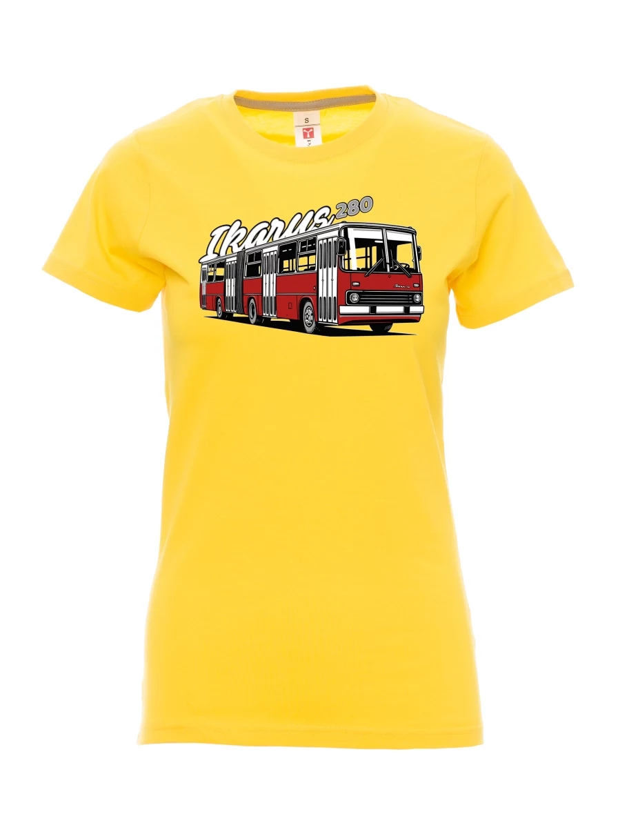 Maglia da donna gialla Autobus Ikarus 280