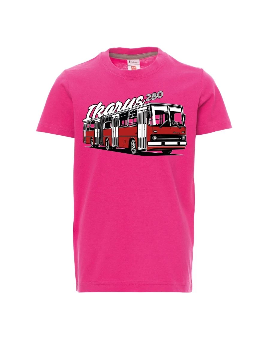 Maglia da bambino rosa Autobus Ikarus 280
