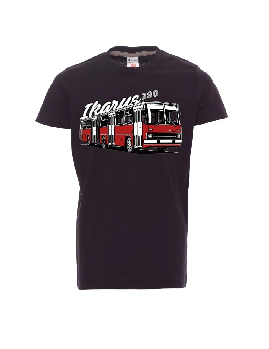 Maglia da bambino nera Autobus Ikarus 280