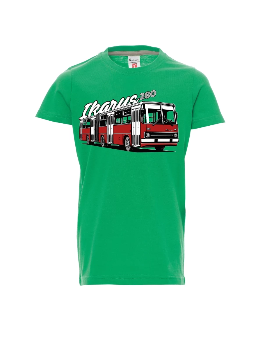 Maglia da bambino verde Autobus Ikarus 280