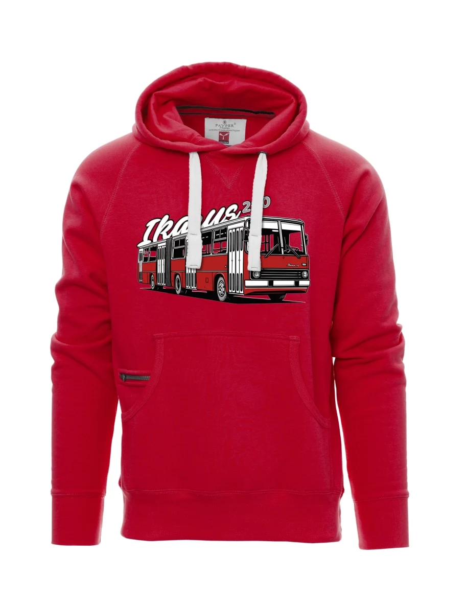Felpa da uomo rossa Autobus Ikarus 280