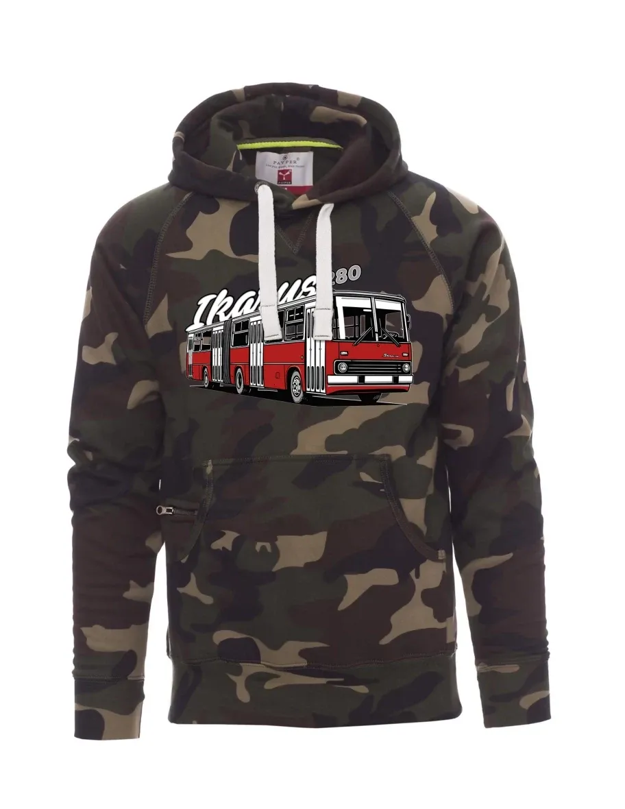 Felpa da uomo camuffare Autobus Ikarus 280