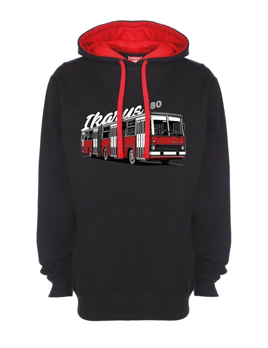 Felpa rosso-nera Autobus Ikarus 280