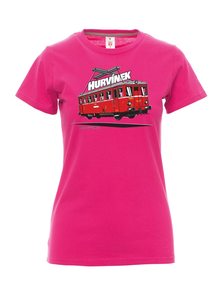 Maglia da donna rosa Automotrice M 131 “Hurvínek”