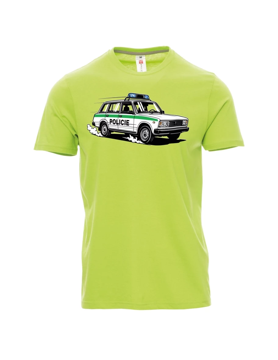 Maglia da uomo verde chiaro Automobile VAZ 2104 POLIZIA