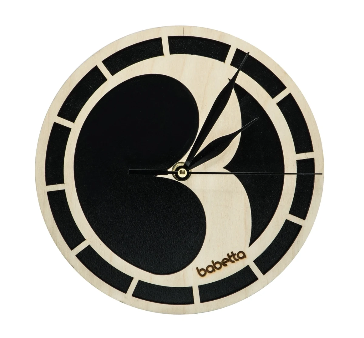Logo orologio in legno Babetta