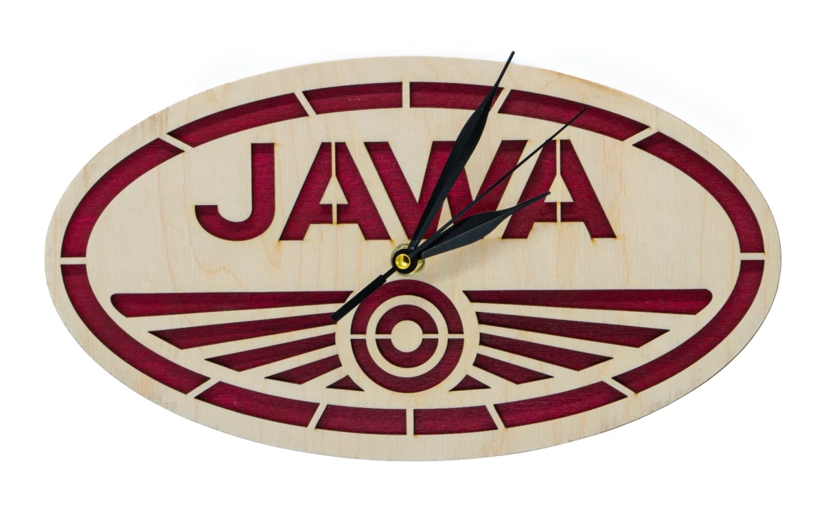 Orologio di legno Logo Jawa