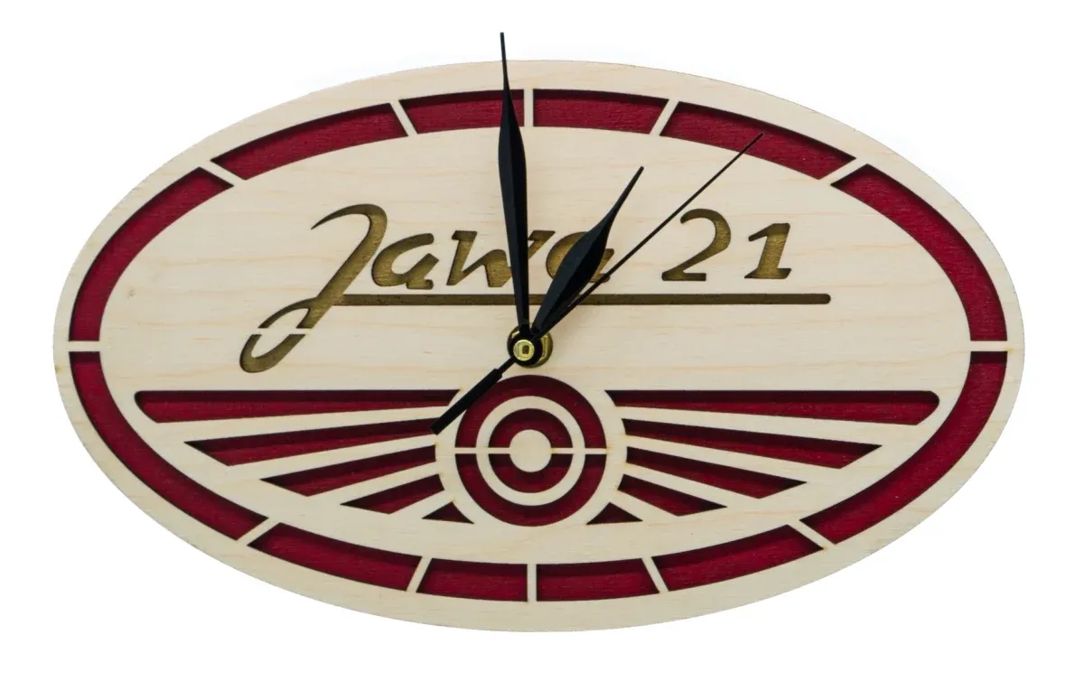 Orologio in legno Logo Jawa 21