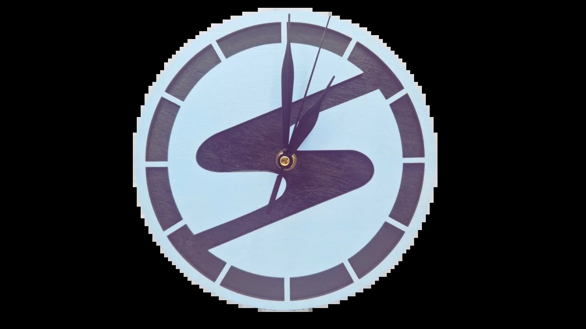 Orologio in legno Trabi Kristallblau