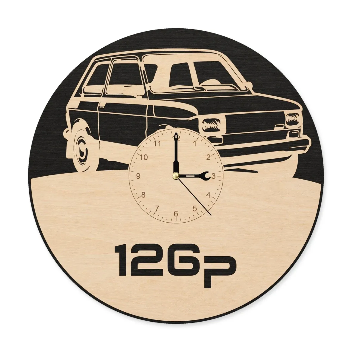 Orologio da parete in legno con motivo Maluch 126p