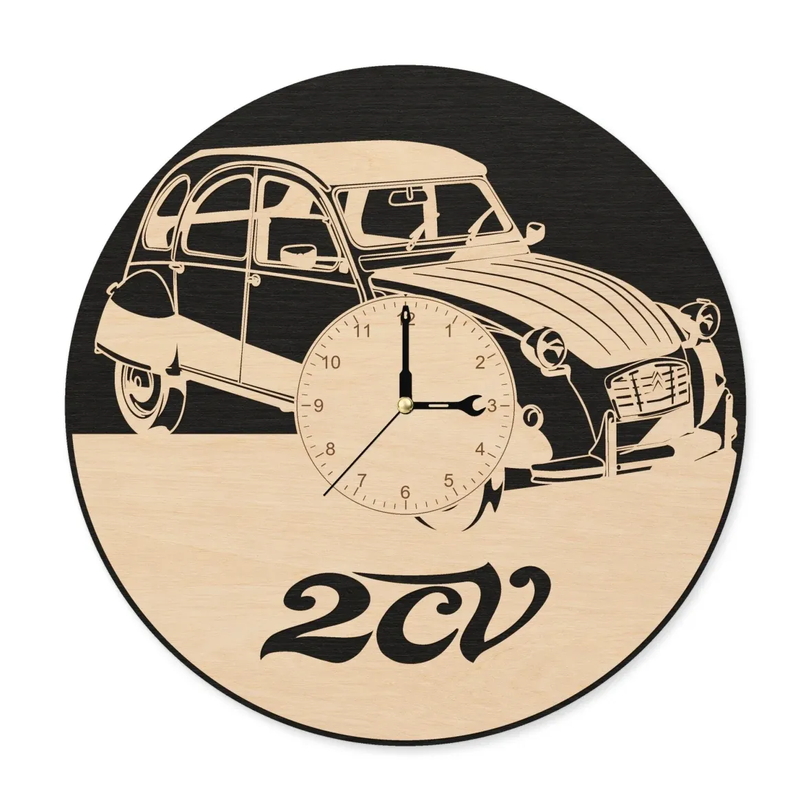 Orologio da parete in legno – 2CV