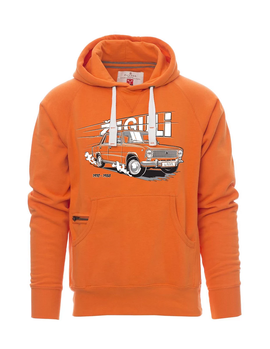Felpa da uomo arancione Lada-Žiguli