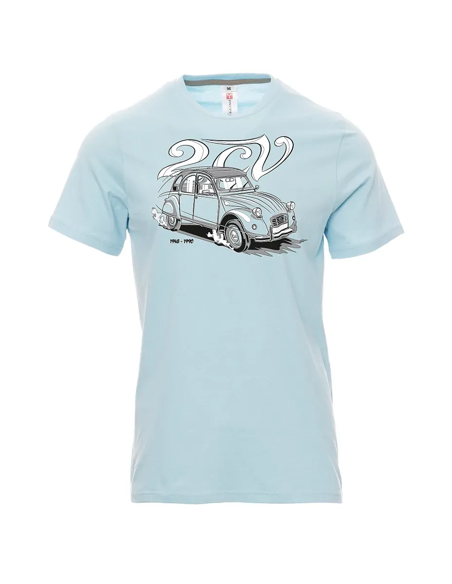 Maglia da uomo blu pallido 2CV