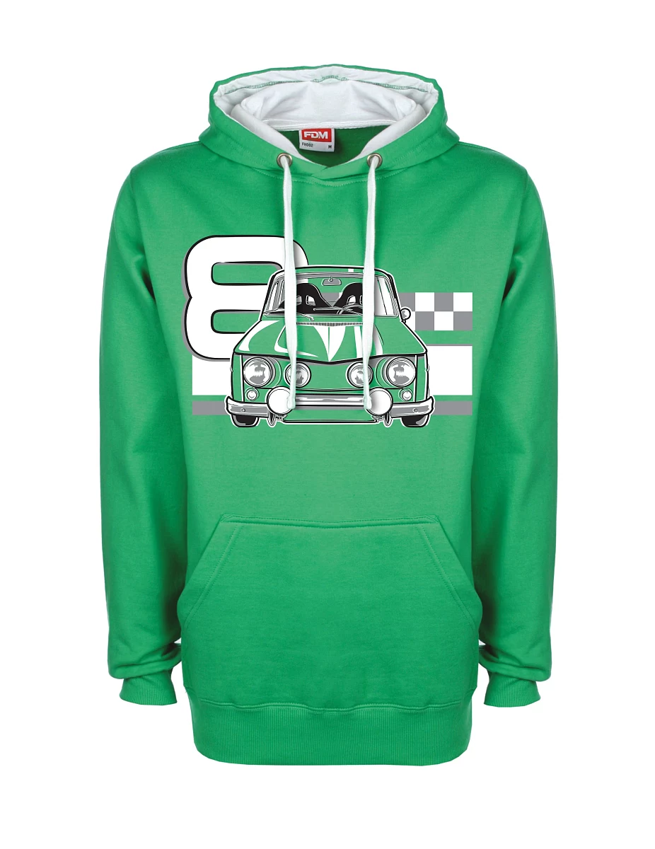 Felpa bianco-verde R8