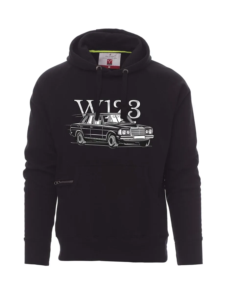 Felpa da uomo nera W123